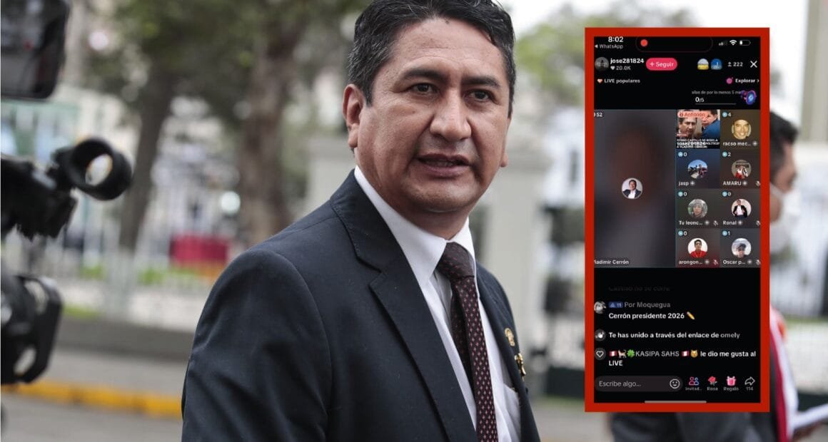 Vladimir Cerrón burla la justicia desde TikTok