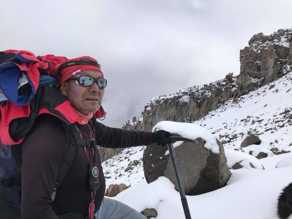 Arcadio Mamani es un experimentado andinista que recorrió Argentina, México y otros países.