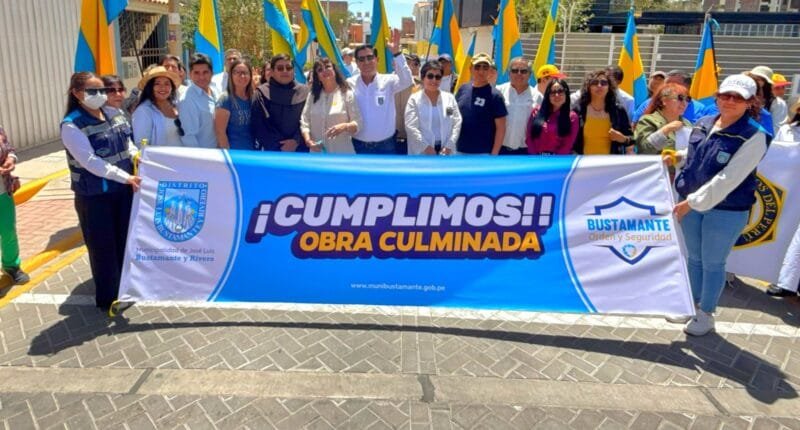 Bustamante inaugura cinco obras viales por S/12 millones