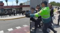 Policía despliega cerco y detiene estudiante previo a marcha estudiantil