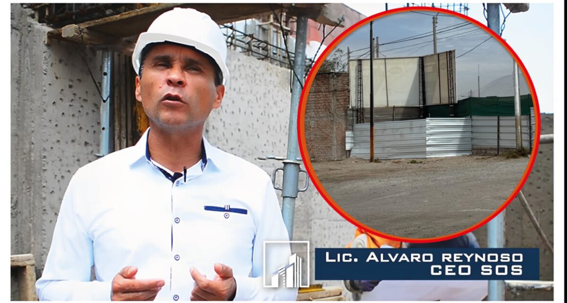 Empresario invade terreno destinado a puente peatonal en la variante de Uchumayo