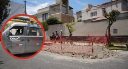 America Movil SAC excava sin permiso y daña obra municipal