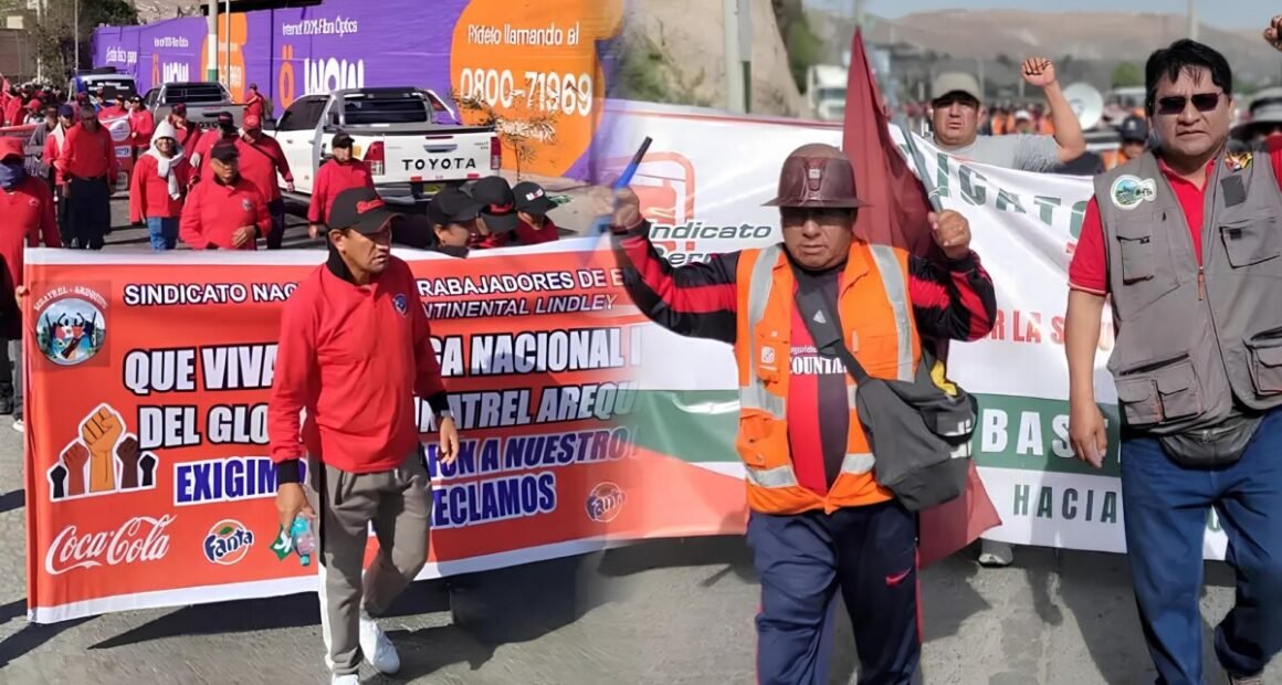 Sindicatos de Coca-Cola y Cerro Verde continúan en protestas