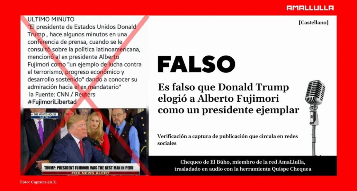 Es falso que Donald Trump elogió a Alberto Fujimori como un presidente ejemplar
