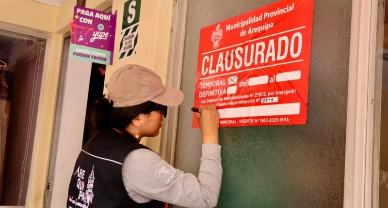 Comuna provincial clausura local por fallas de seguridad