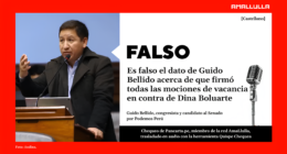 Es falso que Guido Bellido firmó todas las mociones de vacancia contra Dina Boluarte