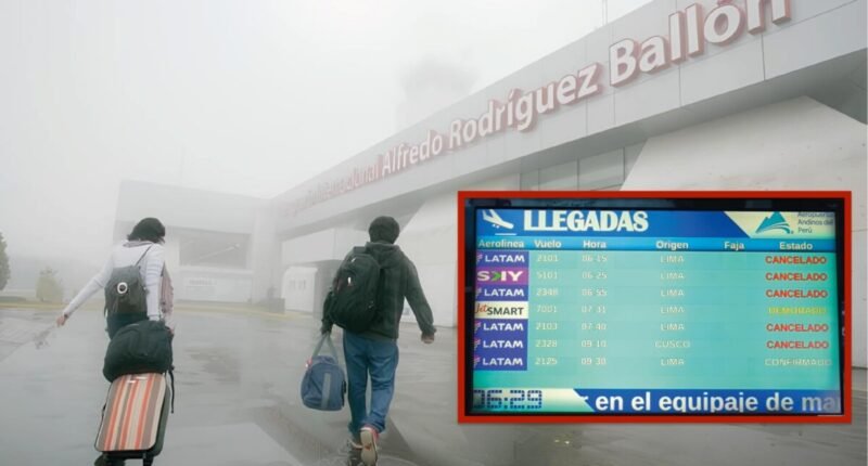 Neblina y lluvias paraliza aeropuerto de Arequipa