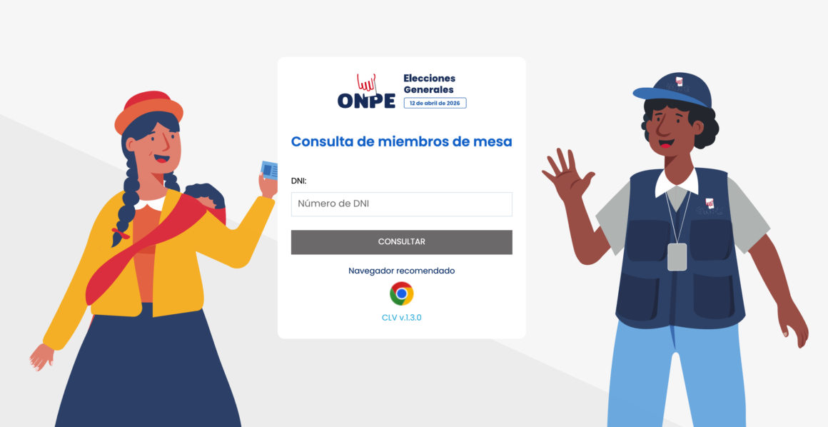 Conoce si eres miembro de mesa para las elecciones 2026 del 13 de abril