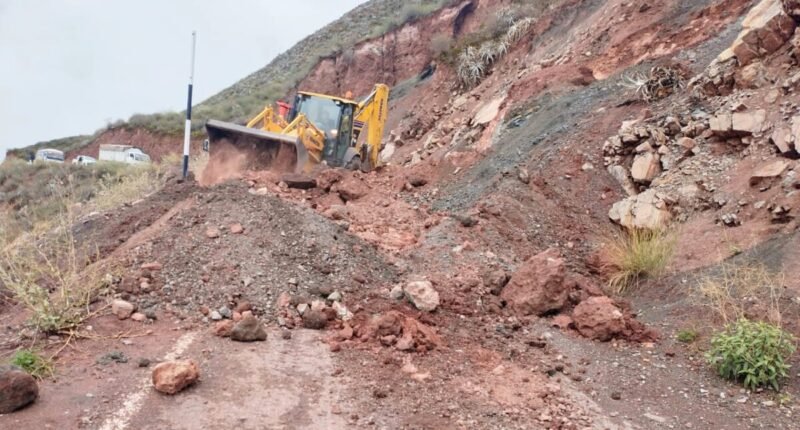 Derrumbes aislaron por varias horas Pampamarca y otros pueblos de La Unión