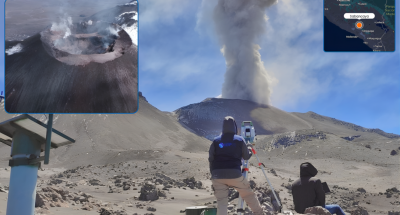 Sabancaya mantiene pulso eruptivo con explosión moderada
