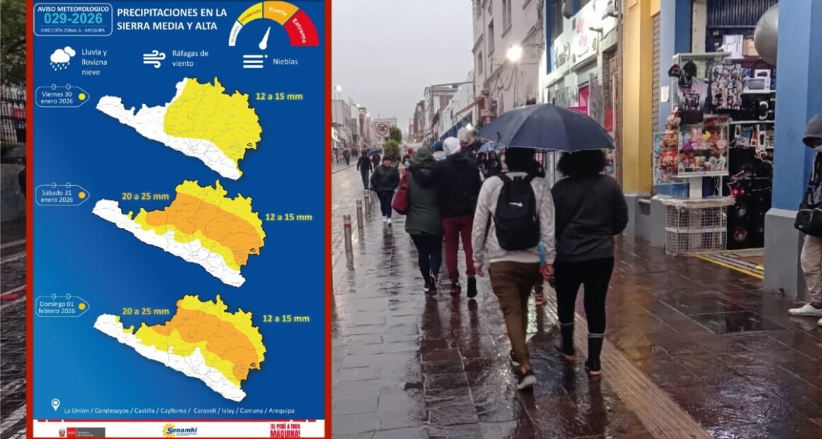 Senamhi alerta de lluvias muy altas en 22 distritos de la región