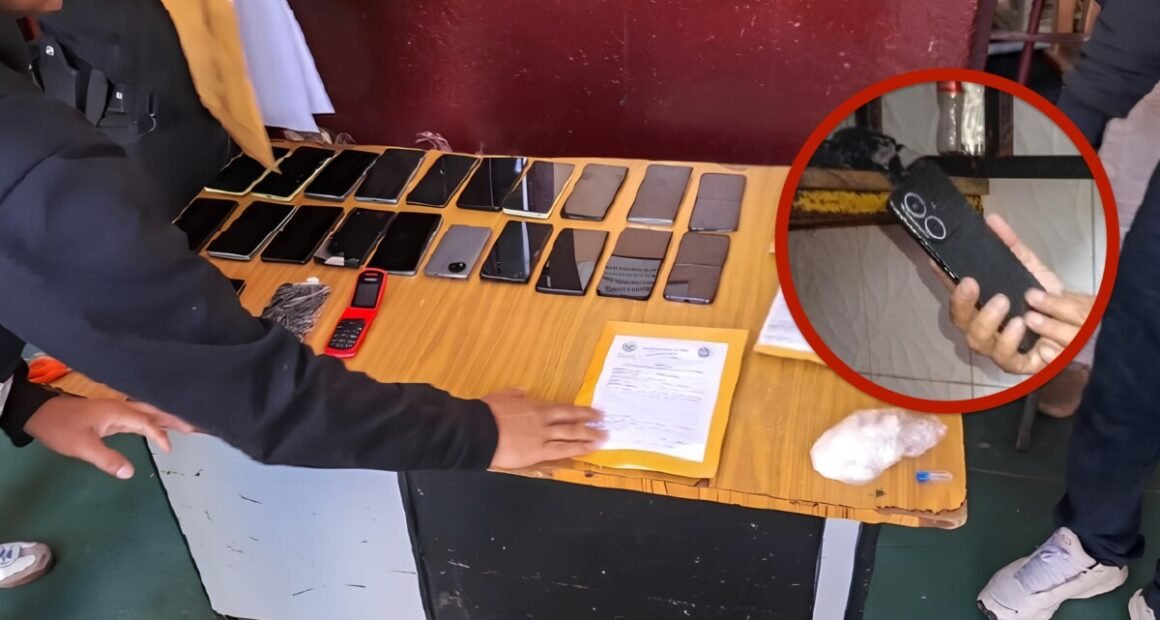 Incautan celulares de alta gama, droga dinero y armas en el Penal de Socabaya